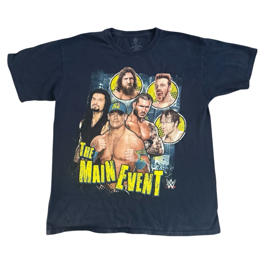 WWE Wrestlers Wrestling John Cena The Main Event Blue T Shirt Kids Size XL